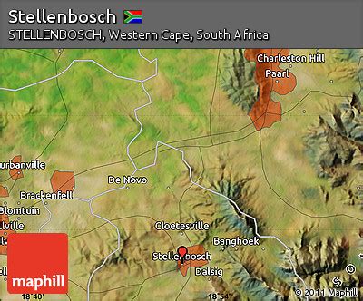 Free Satellite Map of Stellenbosch