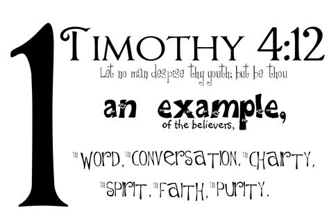 1 Timothy 4:12 - Be an Example of the Believers Wallpaper - Christian Wallpapers and Backgrounds