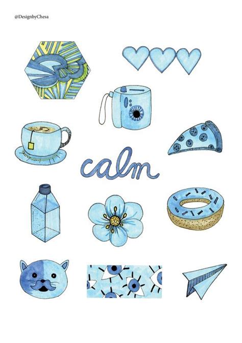 Blue Aesthetic Sticker Pack - Etsy | Cute stickers, Aesthetic stickers ...