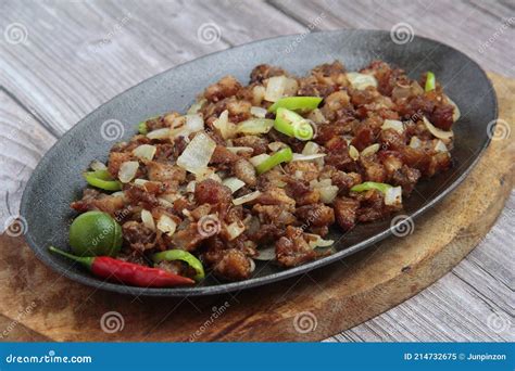 Reshly Cooked Filipino Food Called Pork Sisig Stock Image - Image of ...