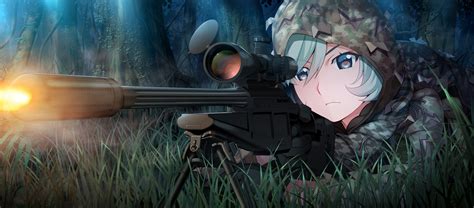 Sniper Rifle Grisaia Phantom Trigger Snipers Anime - Grisaia Phantom Trigger Megumi - 3275x1440 ...