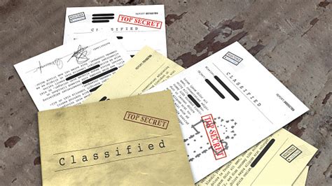 Top Secret Document Declassified Confidential Information Secret Text Stock Photo - Download ...