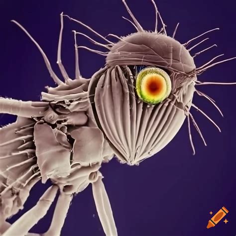 Robotic winged insect antennae photo many legs many eyes many wings hair details prickly pincer ...