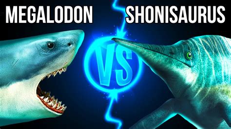 Megalodon vs Dinosaurus Laut Terbesar dalam Pertarungan Paling Brutal - YouTube