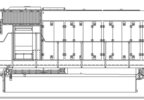 Train EMD SD60 - drawings, dimensions, figures | Download drawings ...