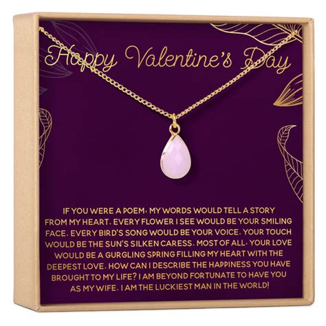 Valentine's Day Gift Necklace: Anniversary, Valentine's Day, Birthday, Christmas, Thank You ...