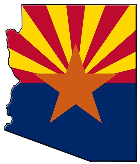 "Arizona State Flag & Outline" Stickers by Davedinho | Redbubble