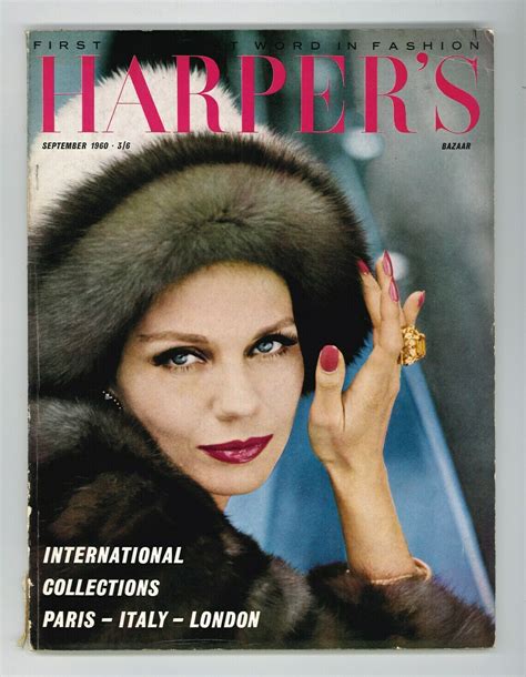 Harper's Bazaar Uk Sept 1960 Original Vintage Rare Retro Fashion Magazine Nena Von Schlebrugge ...