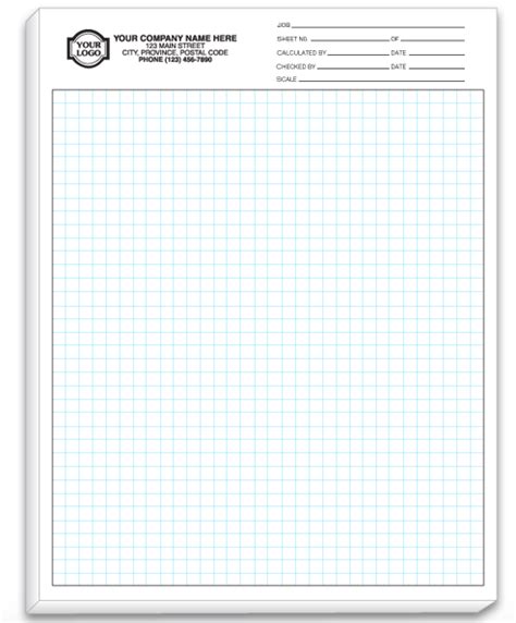 Personalized Graph Paper Pads | Cabot Business Forms and Promotions