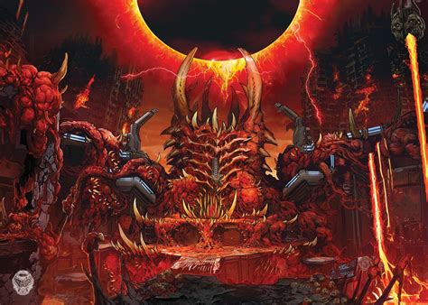 DOOM - Super Gore Nest. Concept art from DOOM Eternal.