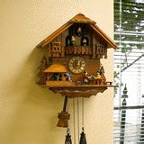 ALEKO Handcrafted Wooden Cuckoo Wall Clock Home Art with Chirping Bird ...