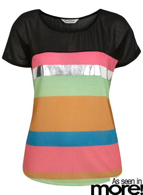 WobiSobi: Color Blocked, Tie Dye T-Shirt.