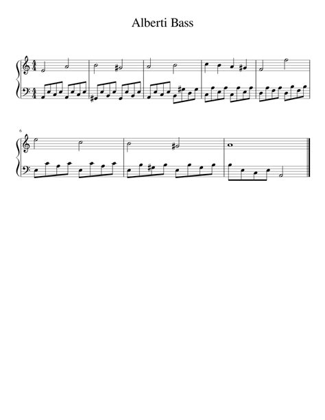 Alberti Bass Sheet music for Piano | Download free in PDF or MIDI | Musescore.com