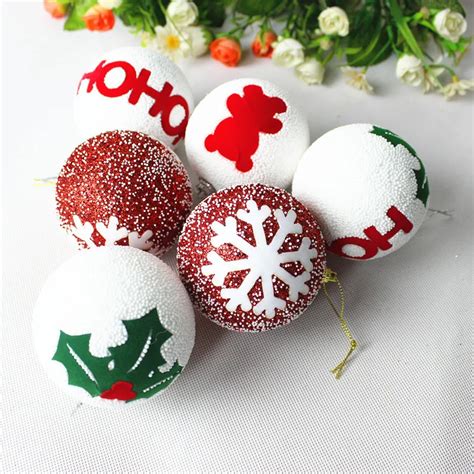 Aliexpress.com : Buy 9 Balls/Lot 8CM Christmas Foam Ball White Craft Balls For DIY Christmas ...