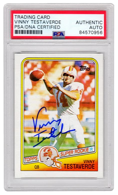 Vinny Testaverde Signed Buccaneers 1988 Topps Rookie Card #352 - (PSA Encapsulat | eBay