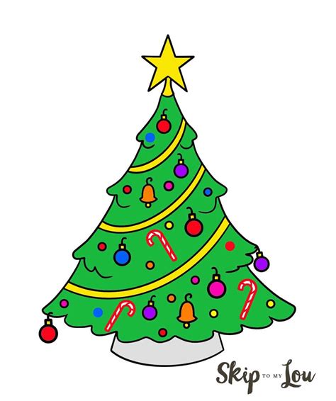 Printable Christmas Tree Drawing