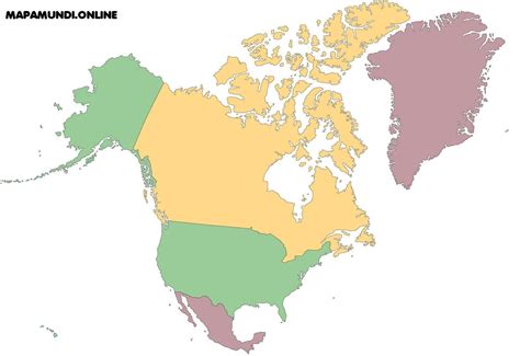 Panadería Grabar sobrina mapa politico mudo de america del norte ...