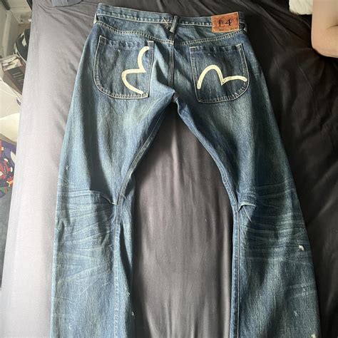 2008 vintage Evisu jeans size 36x34 sad too see... - Depop