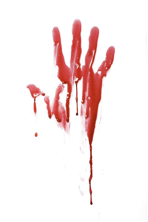 Bloody Handprint Black Background