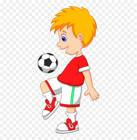 A Boy Playing Football Clipart : Children playing football soccer in colorful team club jersey ...