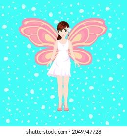 Cartoon Beautiful Fairy Girl Wings Stock Vector (Royalty Free) 2049747728 | Shutterstock