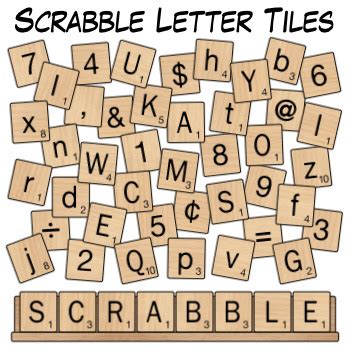 Scrabble Letter Tiles Clip Art by Digital Classroom Clipart | TpT