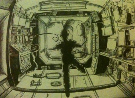 Space Station Drawing by XavierEdgar789 on DeviantArt