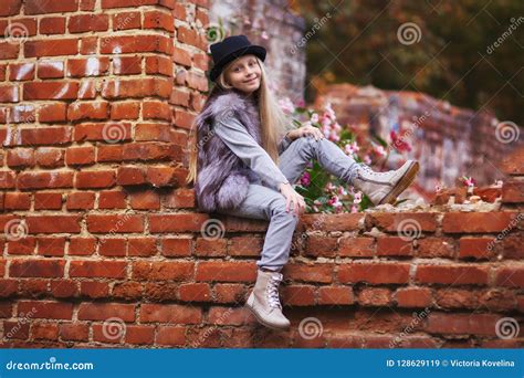 Portrait of a Beautiful Fashion Smiling Girl in a Hat. Stock Image - Image of happiness ...