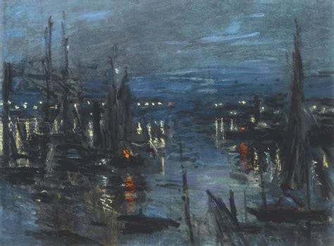 The Port of Le Havre, Night Effect; Le Port de Havre, effet du Nuit, Monet, Claude ...