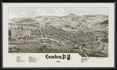 Camden NY 1885 Restored Map | Vintage City Maps