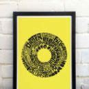 Manchester Music Scene Typography Print By Sketchbook Design ...