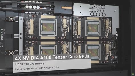 NVIDIA's new DGX Station A100: 4 x GPUs with 320GB of HBM2e total