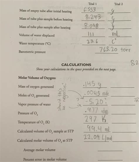 Solved just need help finding the mass of KClO4 and the | Chegg.com