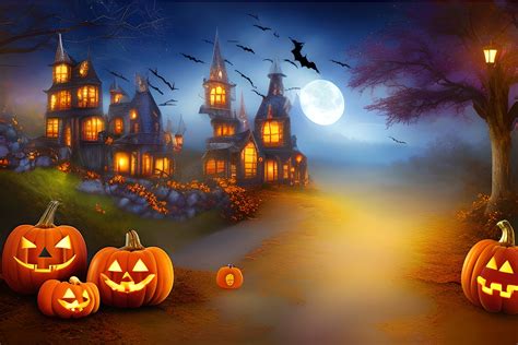 Halloween Landscape Background Graphic by Craftable · Creative Fabrica