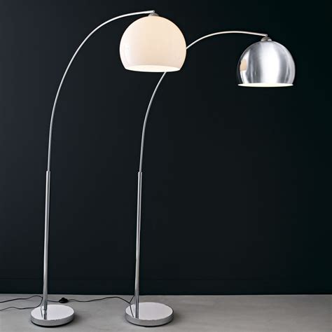 chrome finish metal floor lamp H 200cm Sphere | Maisons du Monde