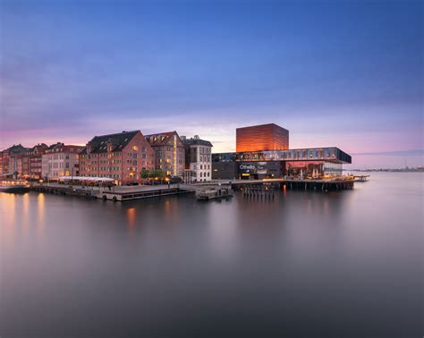 Performing Arts Theater in the Evening, Copenhagen, Denmark | Anshar Images