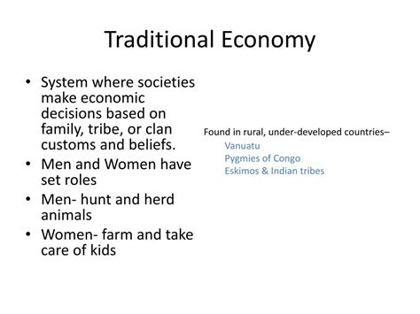 PPT - Traditional Economy PowerPoint Presentation, free download - ID ...