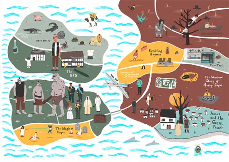 The Map of Roald Dahl & The Chocolate Timeline — Alex Foster