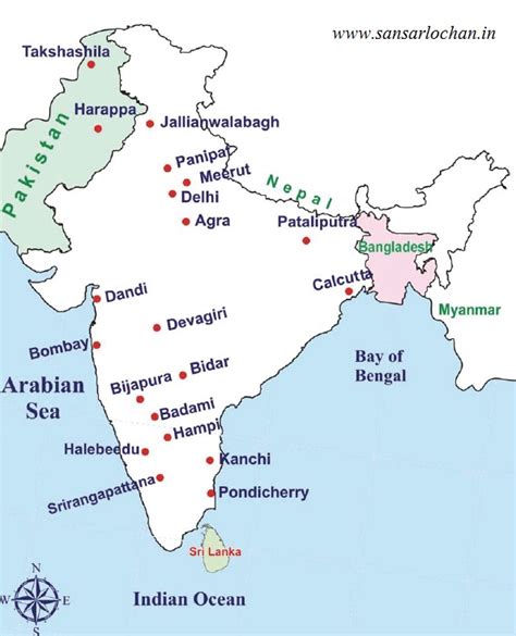 Historical Map Of India - World Of Light Map