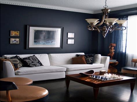 41 Amazing Navy Blue and White Living Room Ideas | Dark living rooms, Living room paint, Living ...