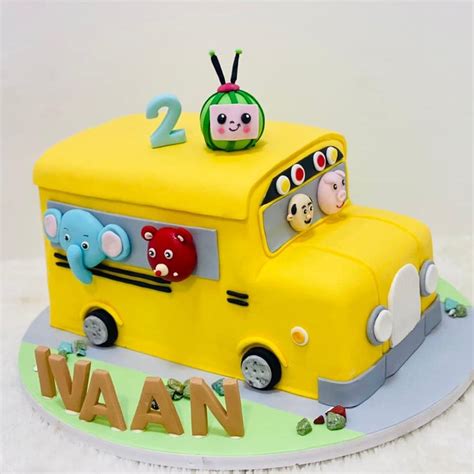 Cocomelon Bus Cake - Flair Cake Boutique