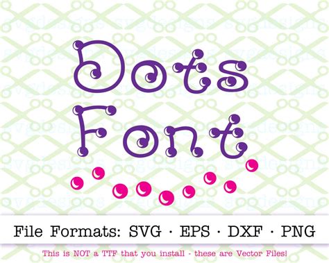 BUBBLE DOTS SVG FONT-Cricut & Silhouette Files SVG DXF EPS PNG | MONOGRAMSVG.COM by SVG Designs