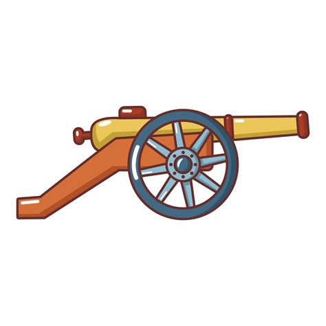 Coastal cannon icon, cartoon style. 15281930 Vector Art at Vecteezy