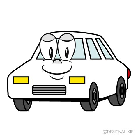 Free White Car Cartoon Clipart Image | Charatoon