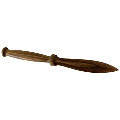 Hand-Carved Wooden Letter Opener | Chairish