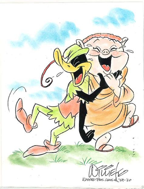 Daffy Duck Laughing with Porky Pig – Chuck Jones