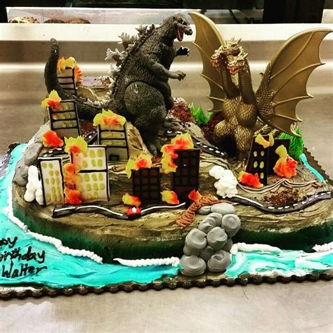 Godzilla cake by @MTJTJ5 | Godzilla birthday, Godzilla birthday party ...