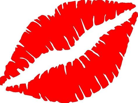 a red lipstick imprint on a white background