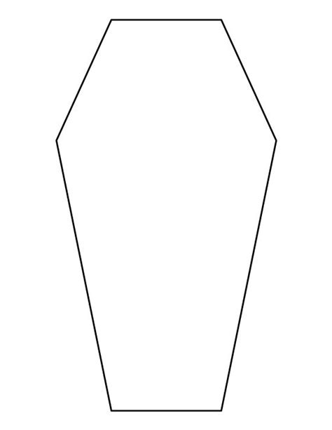 Coffin pattern. Use the printable outline for crafts, creating stencils, scrapbooking, and more ...