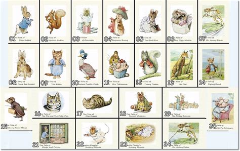 Beatrix Potter Peter Rabbit Picture Poster Print Nursery Tiggy Winkle ...